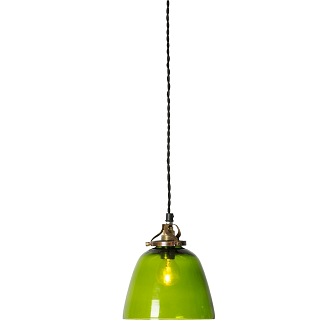Lampa wisząca ze szklanym kloszem Joy 17cm zielona